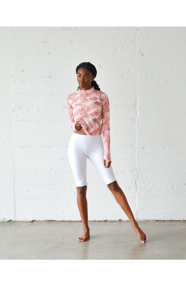 TUTUBLUE Women's Long Swim Shorts - UPF 50+, Alternate, color, Solid Bright White