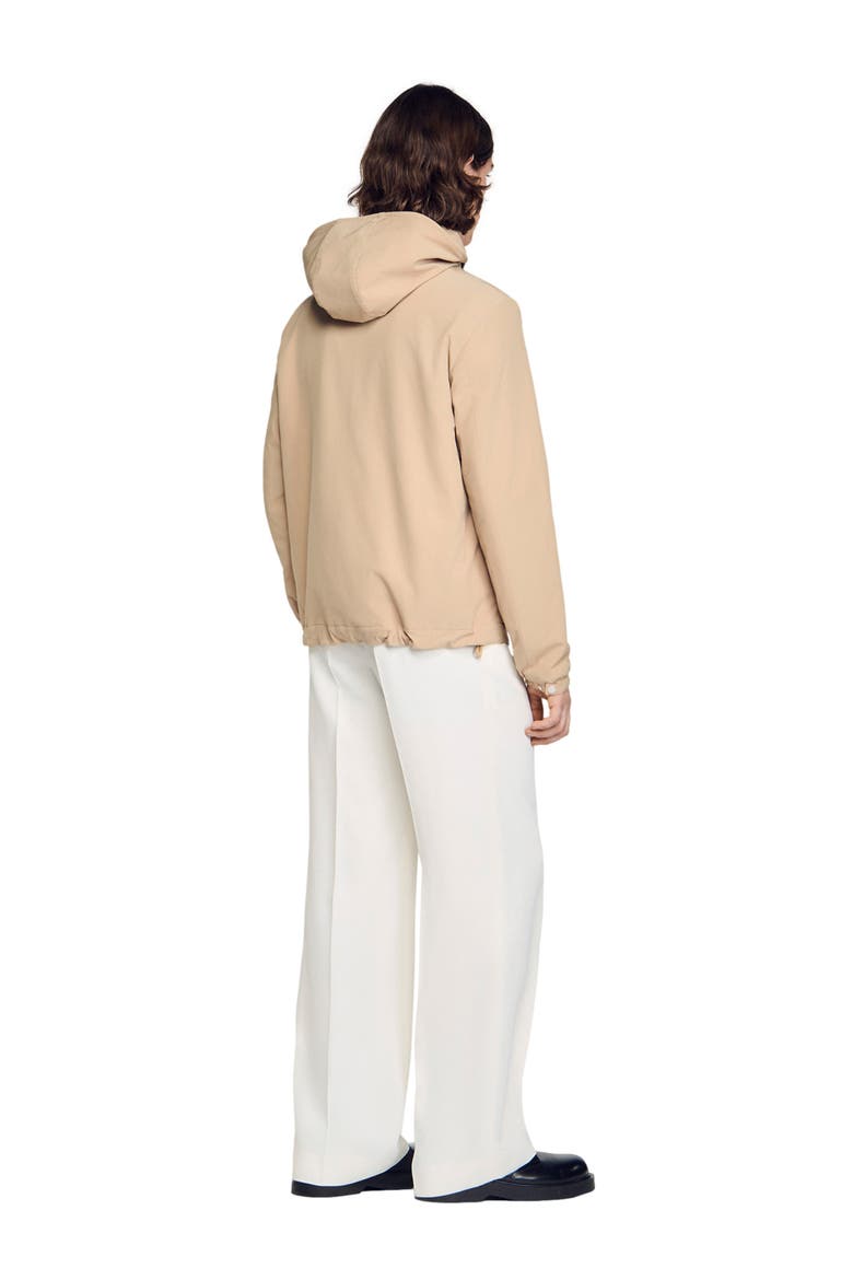 Hooded zip-up jacket, Alternate, color, Sand