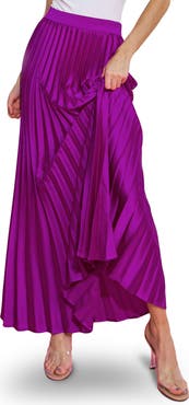 FLYING TOMATO Pleated Maxi Skirt