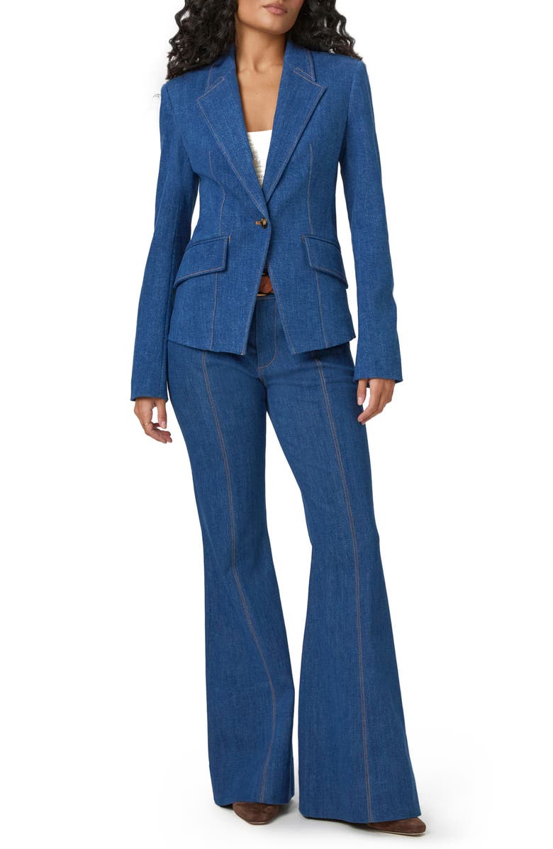 PAIGE Candace Stretch Denim Blazer, Alternate, color, Whitney