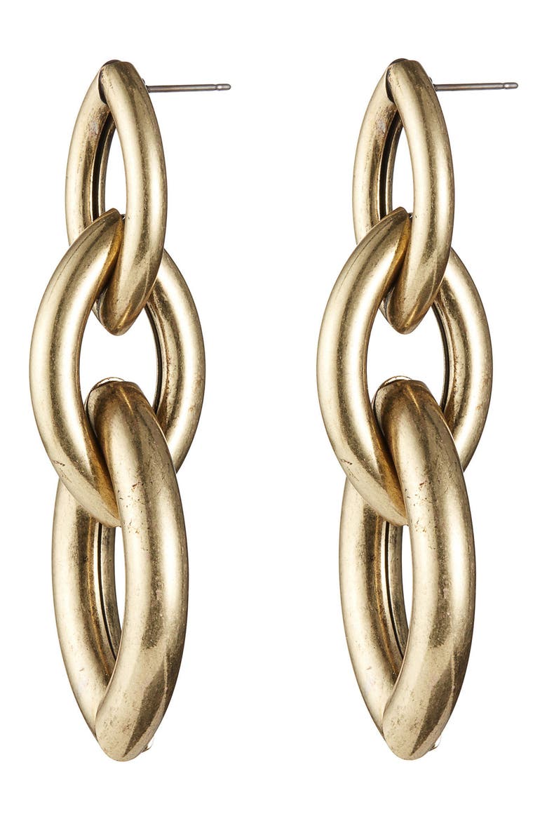 Sloane Drop Earrings, Alternate, color, GOLD