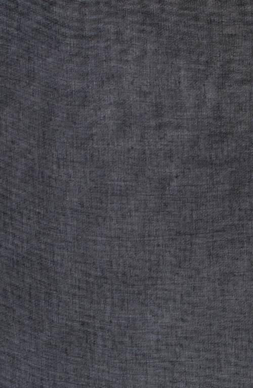 Nordstrom Rack Ombré Pleated Wrap Scarf In Black