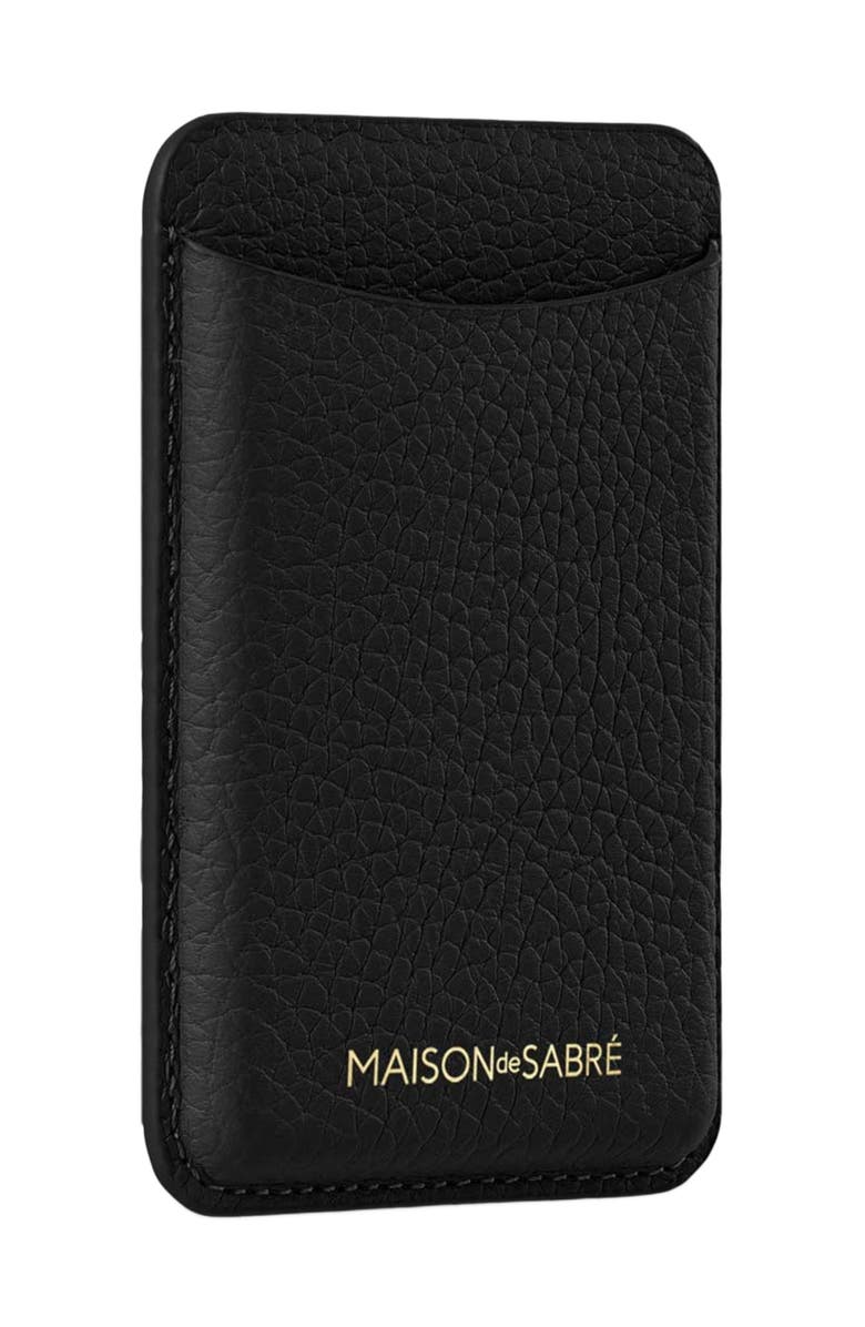 MAISON de SABRÉ Leather MagSafe Wallet, Alternate, color, Black Caviar