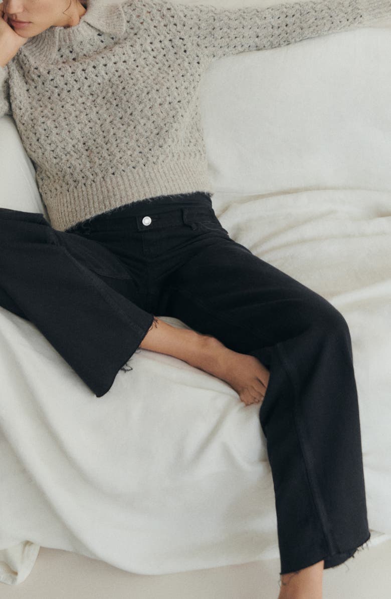 MANGO Wide Leg Maternity Jeans, Alternate, color,