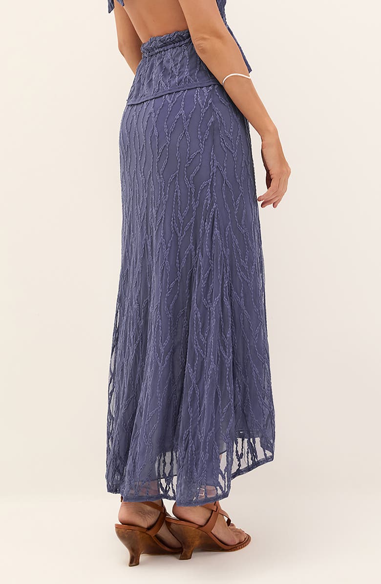 ViX Paula Hermanny Quinn Embroidered Mesh Skirt, Alternate, color, Blue