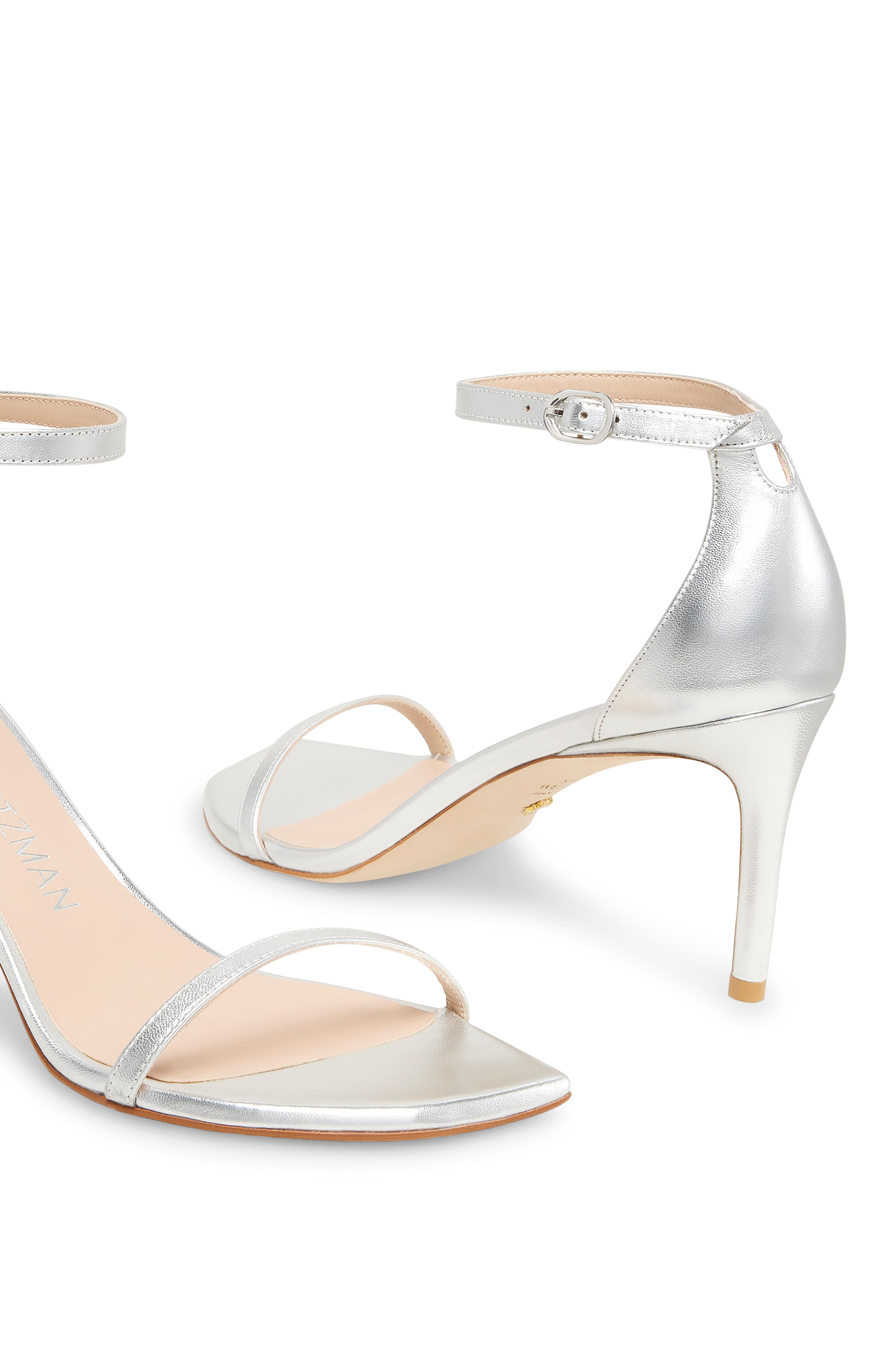 Nudistcurve 75 Sandal, Alternate, color, SILVER