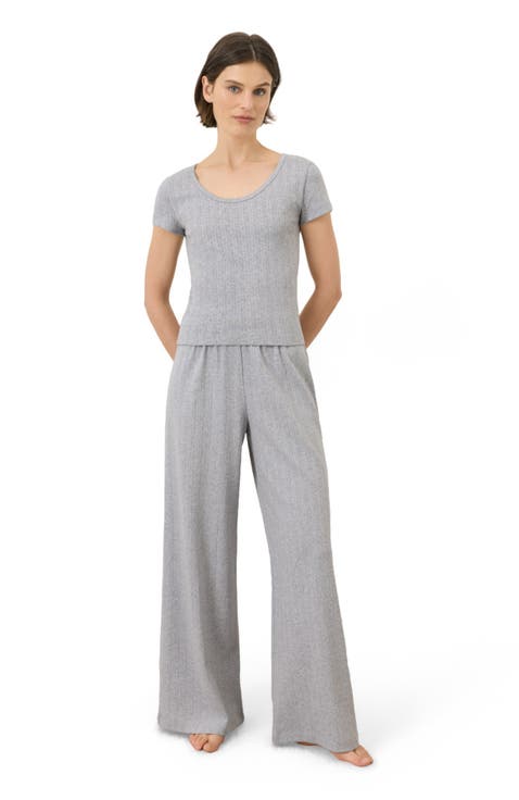 Organic Cotton Pointelle Scoop Neck Tee