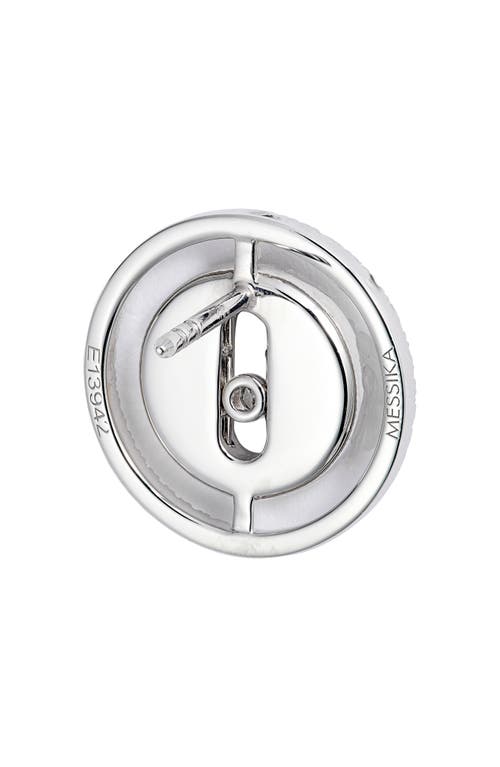 Messika Lucky Move Diamond Pavé Button Earrings In White Gold