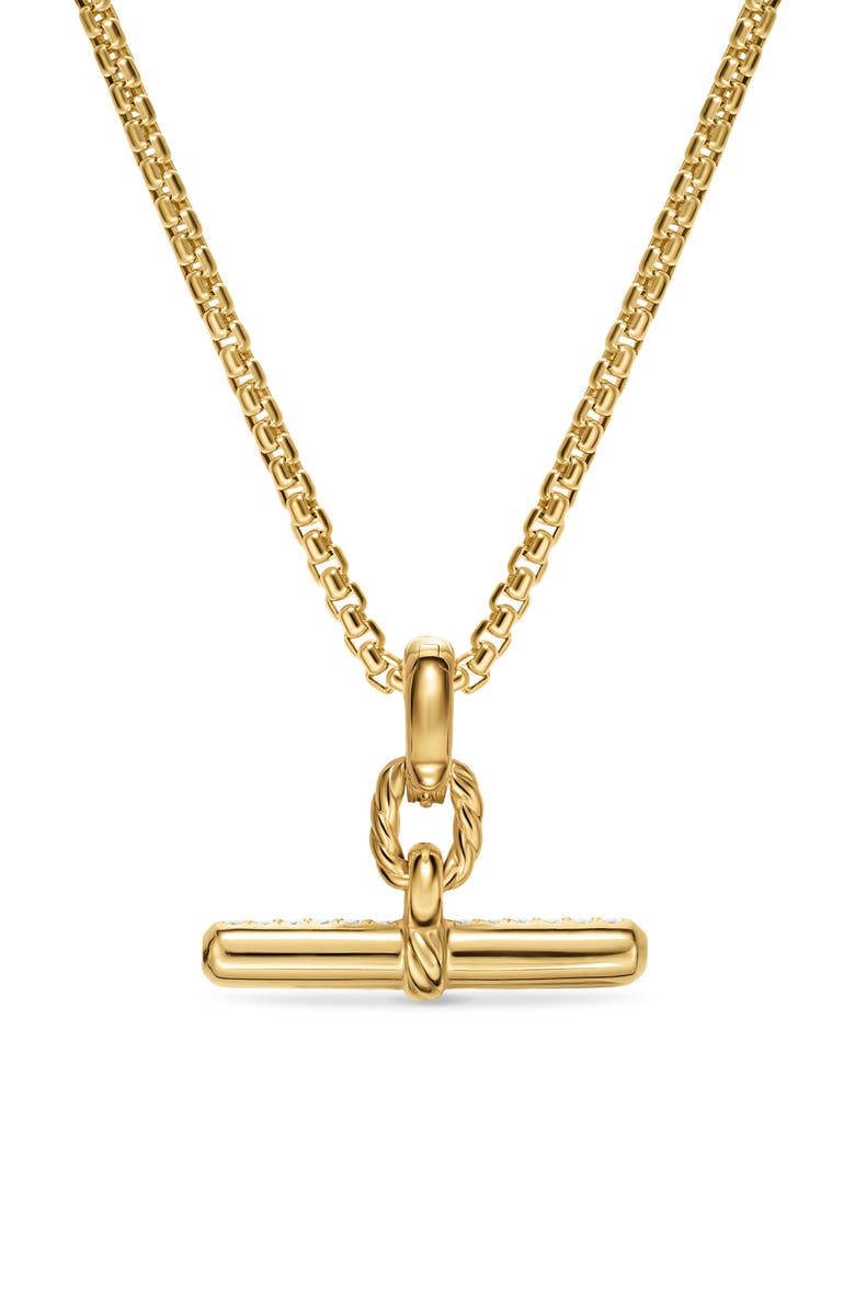 David Yurman Madison<sup>®</sup> Toggle Pendant in 18K Yellow Gold with Diamonds, 20.2mm, Alternate, color, Diamond/ Gold