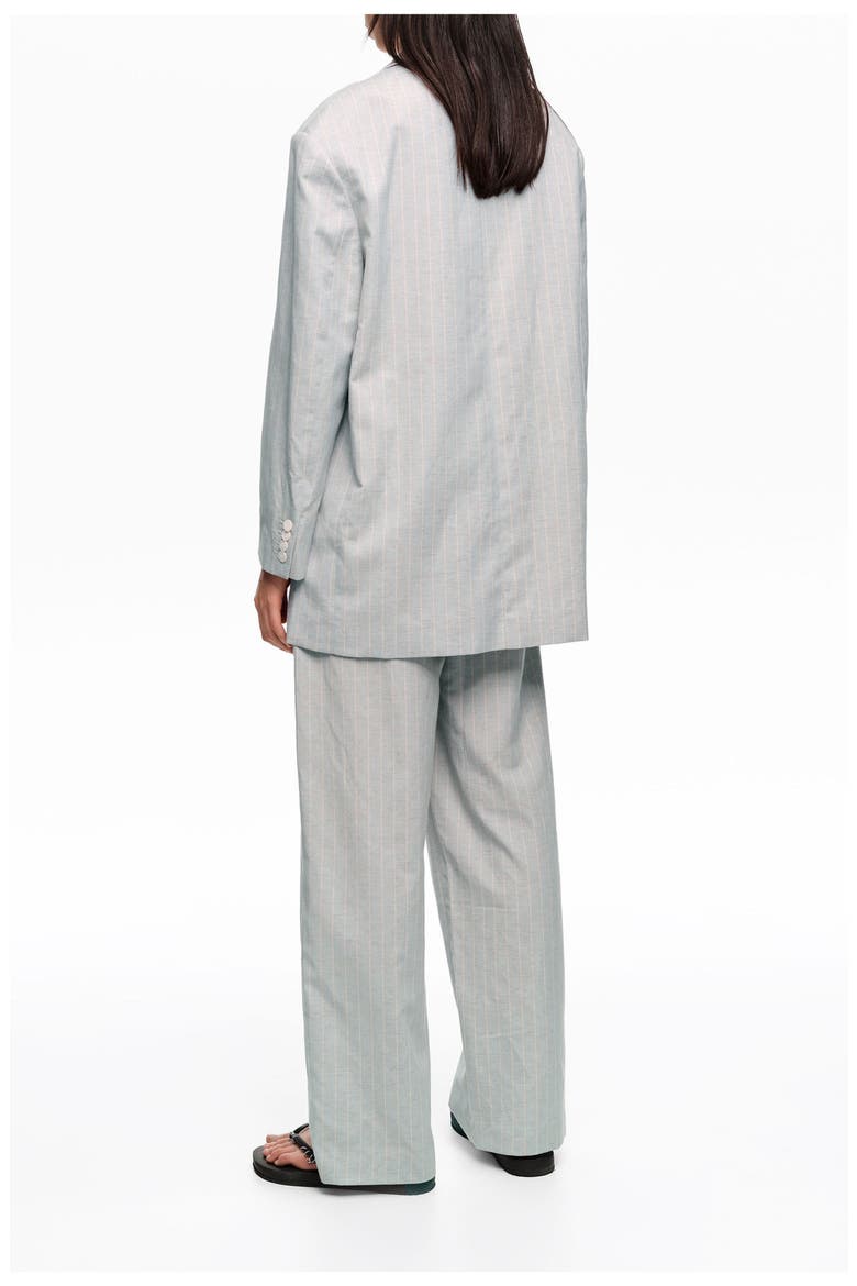 Oversize Tailored Jacket With Stripes, Alternate, color, LIGHT GREY