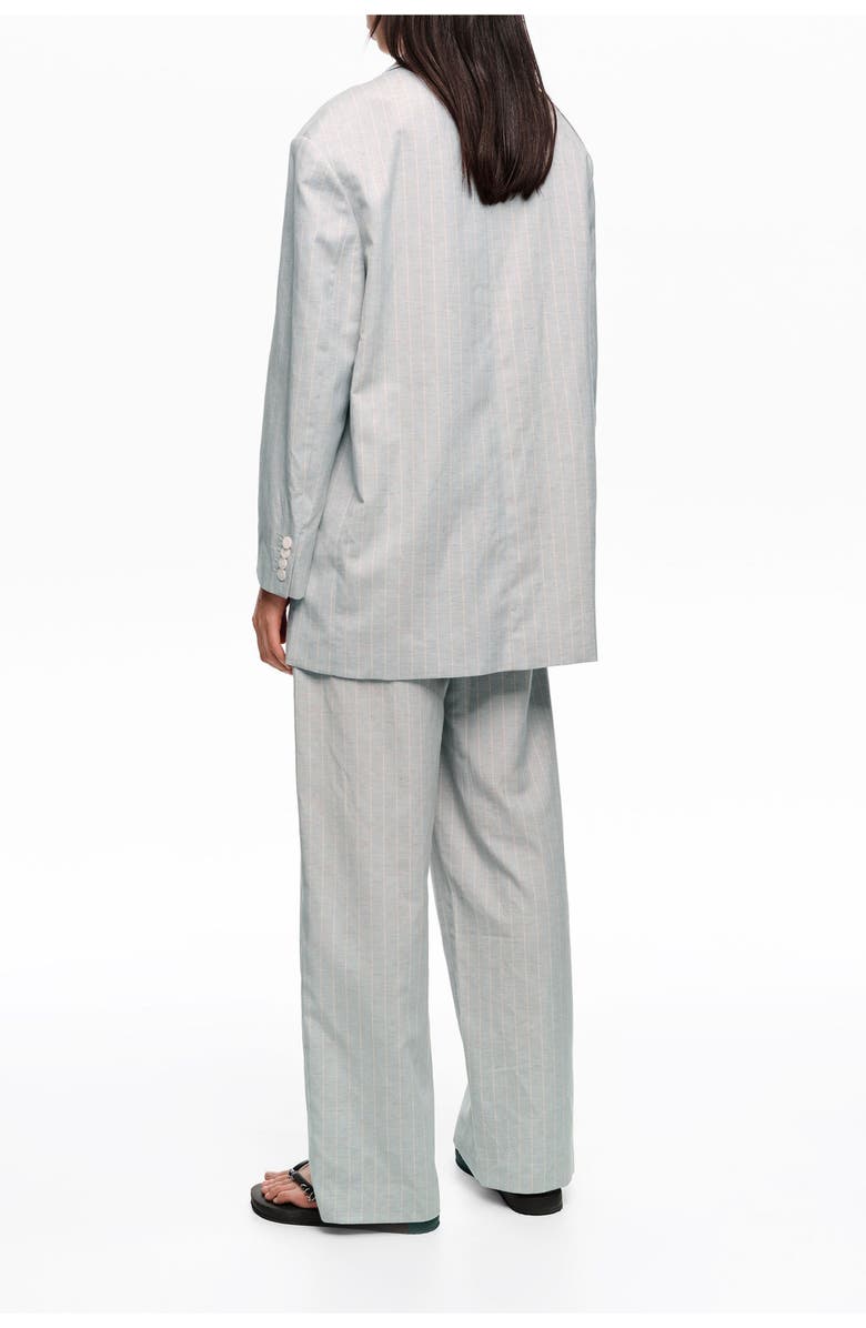 Bimba y Lola Oversize Tailored Jacket With Stripes, Alternate, color, Light Grey