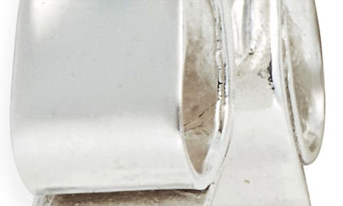 Shana Cave Small Bow Hoop Earrings In Metallic