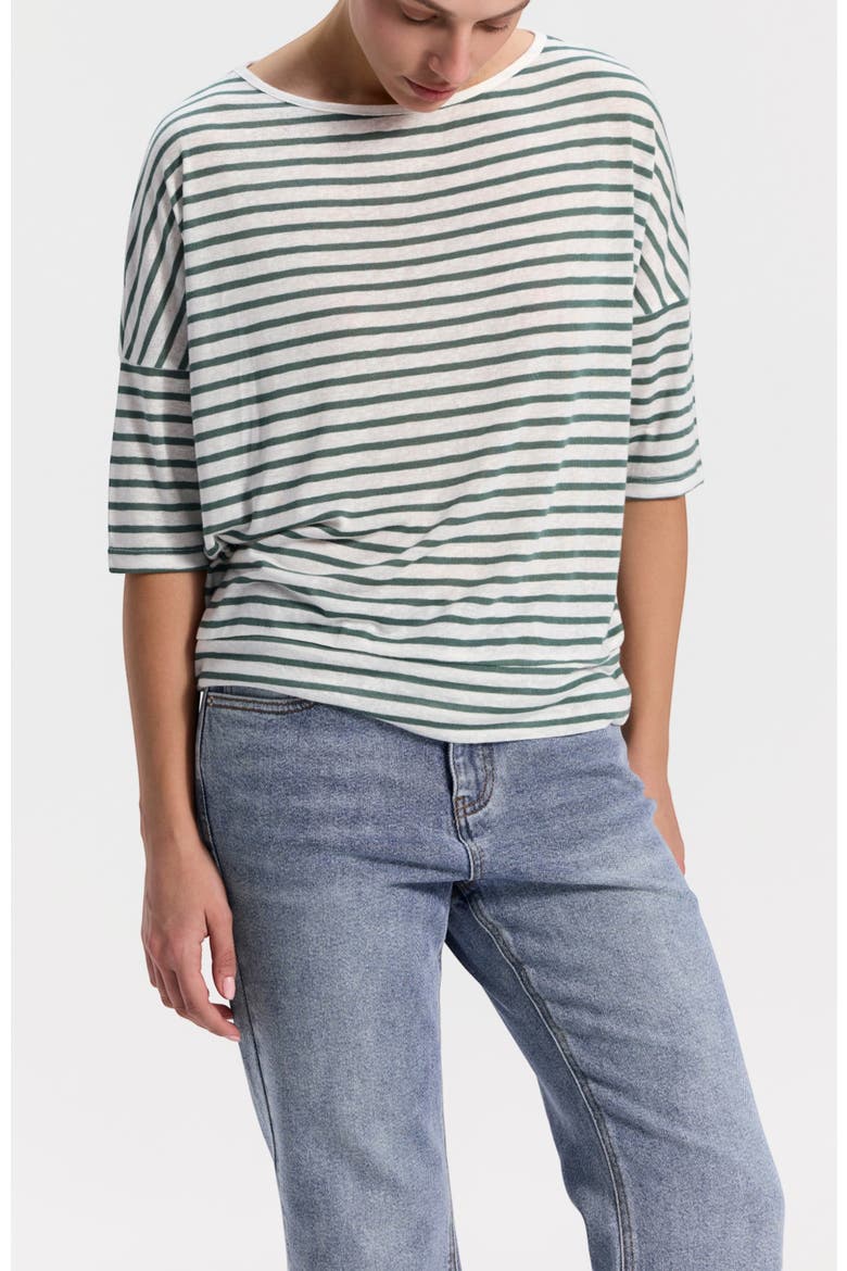 Striped T-Shirt, Alternate, color, Green Stripes