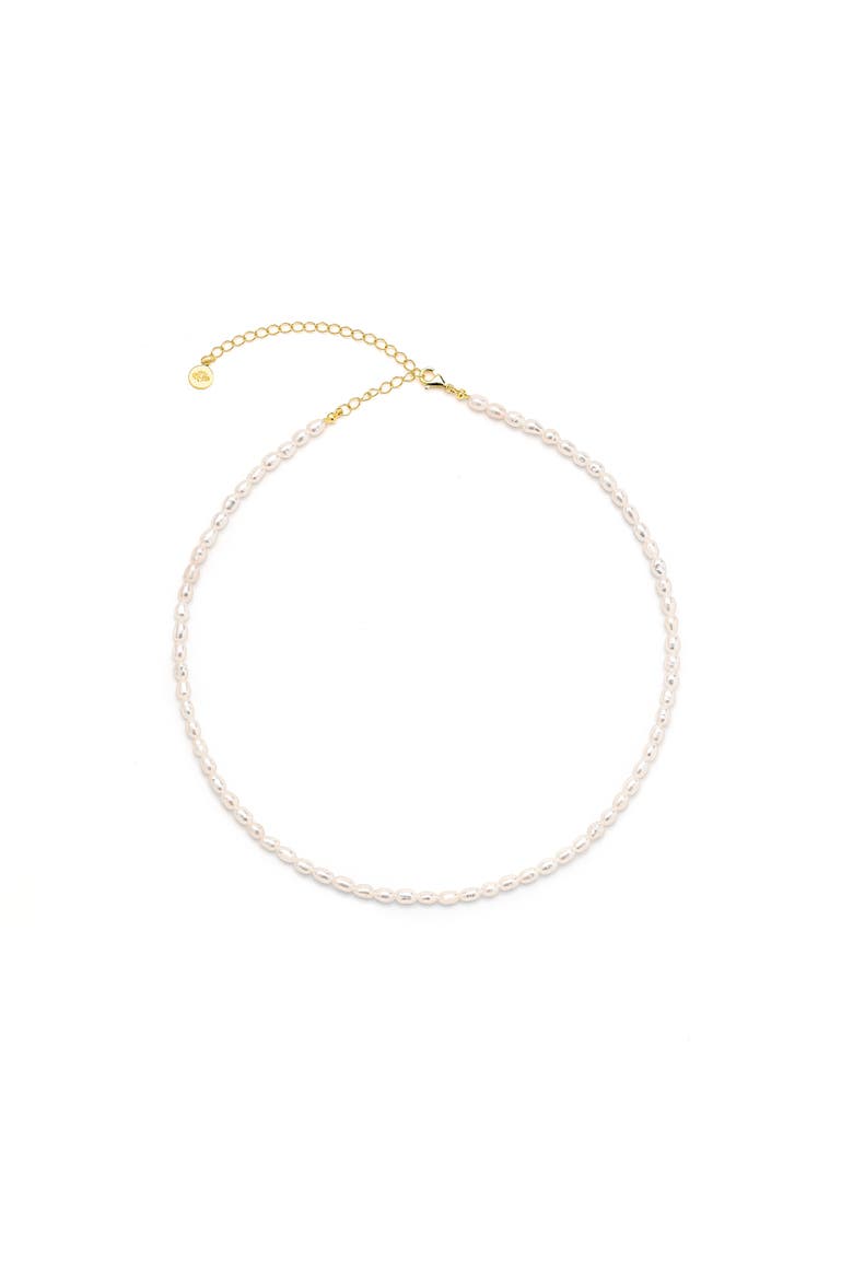 Pure Light Baroque Freshwater Pearl Choker Necklace, Main, color, Gold