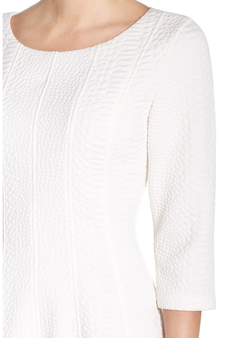 Jacquard Knit Fit & Flare Dress, Alternate, color, IVORY