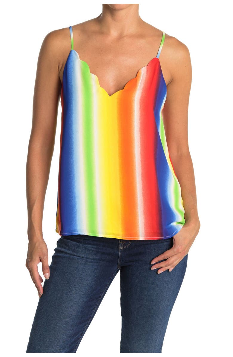 Socialite Scalloped V-Neck Camisole, Main, color, 