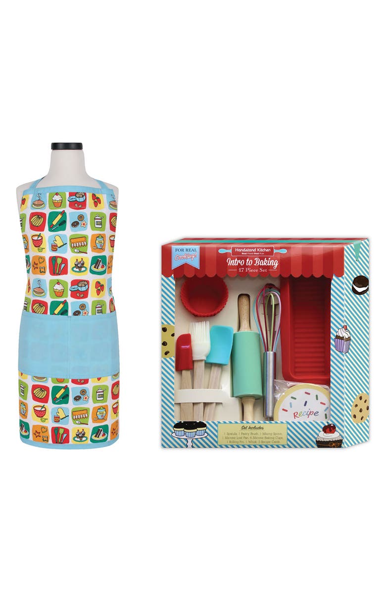 Handstand Kitchen Handstand Kids Intro to Baking Kit & Apron Set, Main, color, 