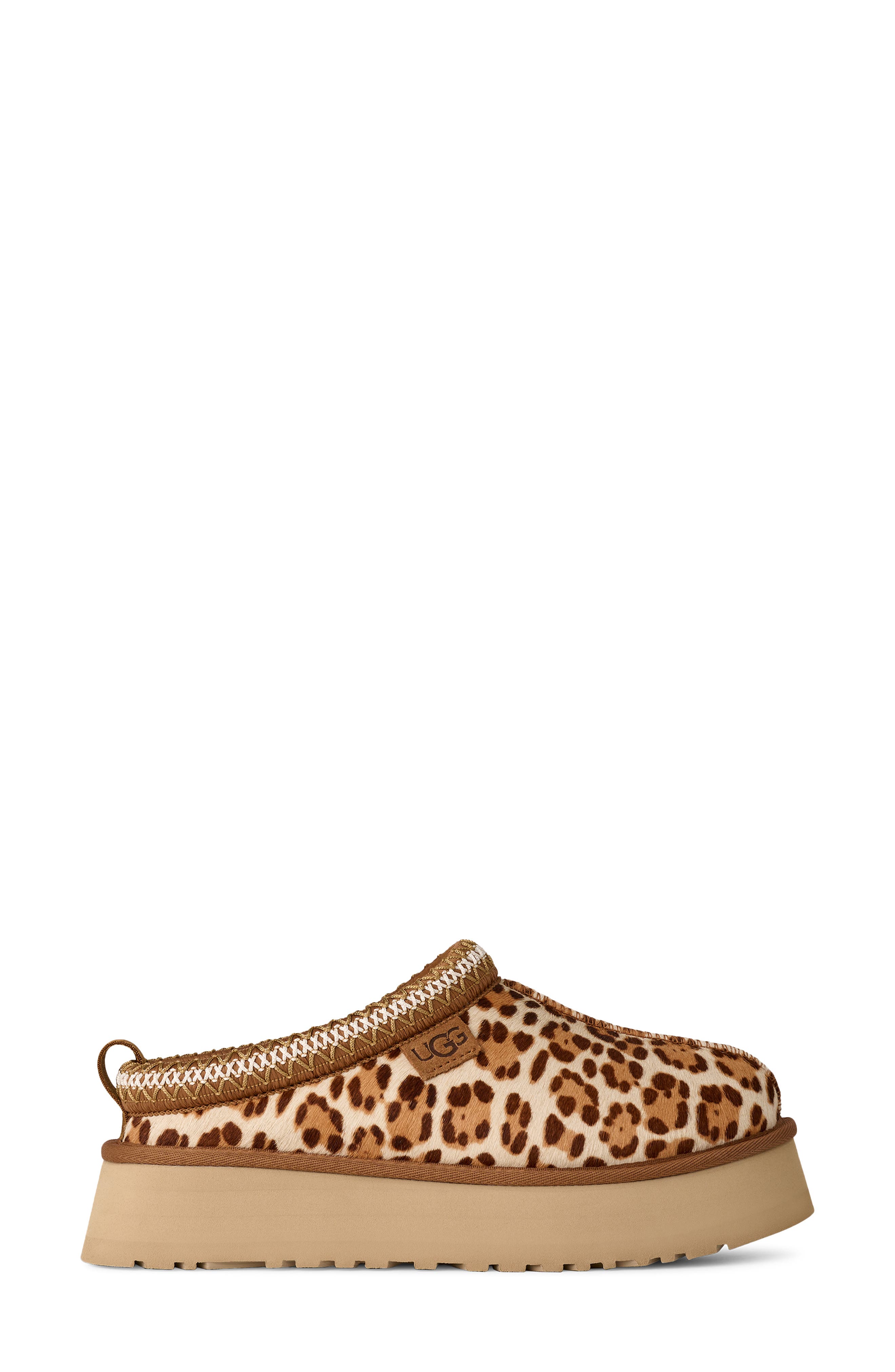 UGG<sup
®</sup
 Tazz Plains Leopard Print Slippers, Alternate, color, Felicity Leopard Jasmine