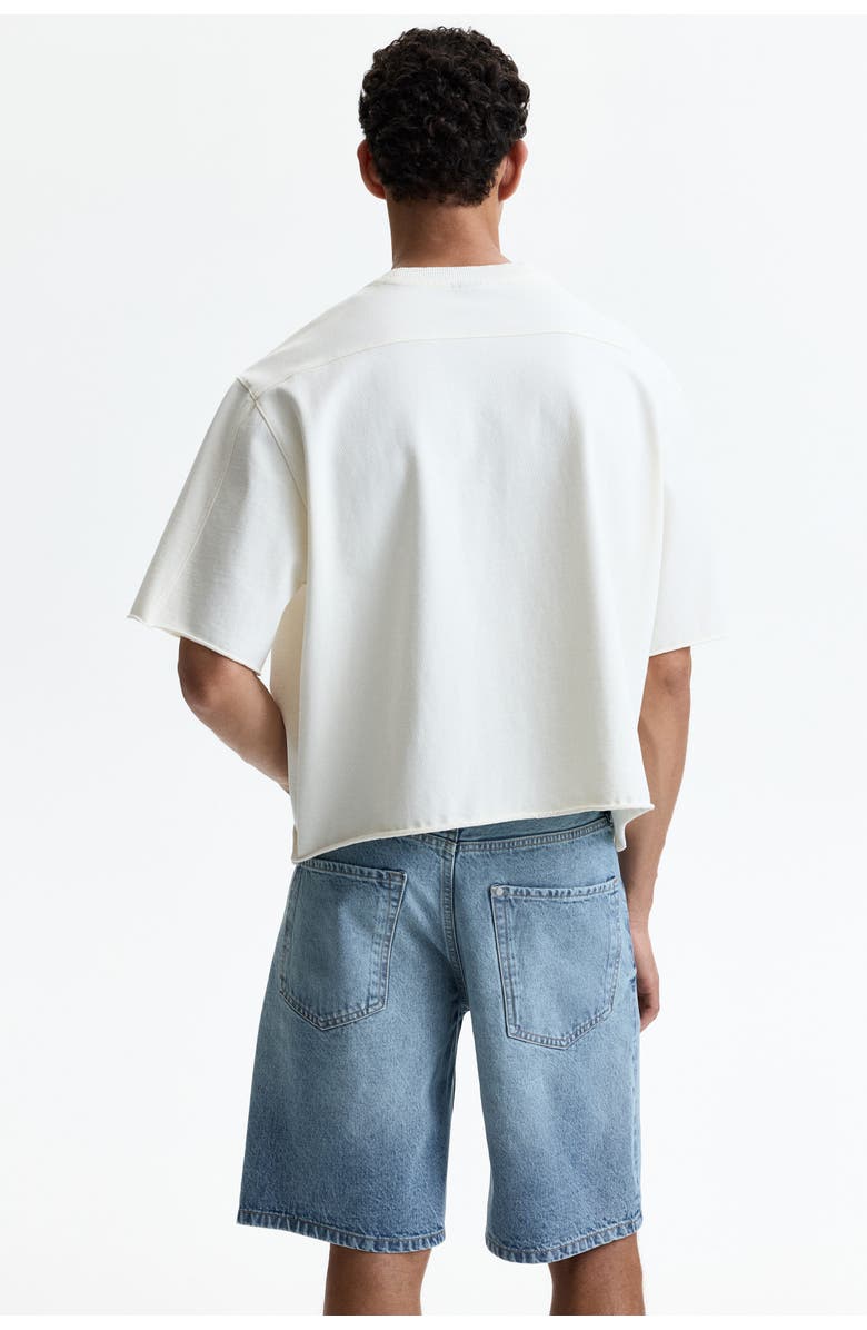 H&M Relaxed Denim Shorts, Alternate, color, Denim Blue