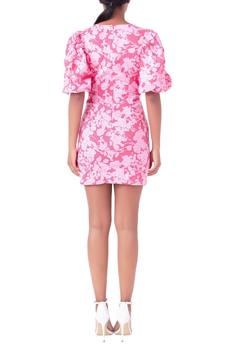 Endless Rose Floral Cotton Minidress, Alternate, color, Red/ Pink