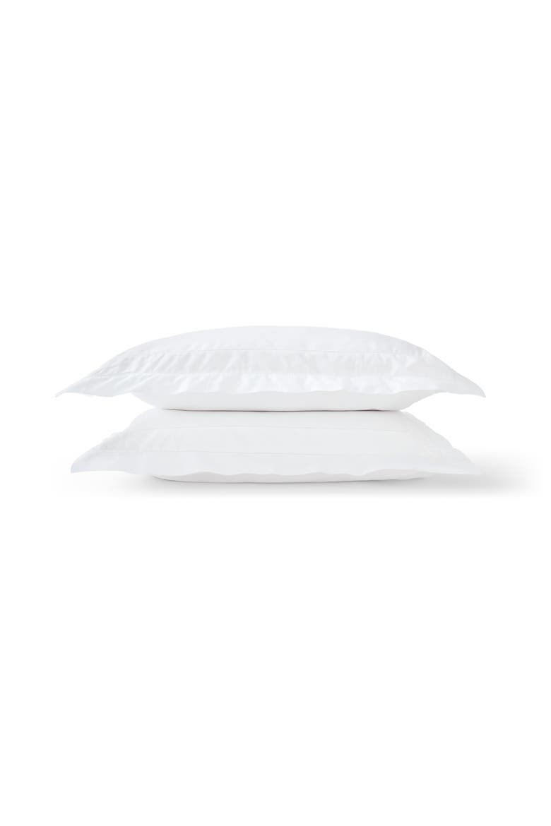 Balmoral Luxury Cotton Sateen Oxford Style Pillow Sham Pairs, Main, color, White