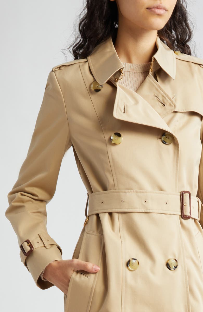 Burberry Chelsea Long Heritage Trench Coat, Alternate, color, Honey