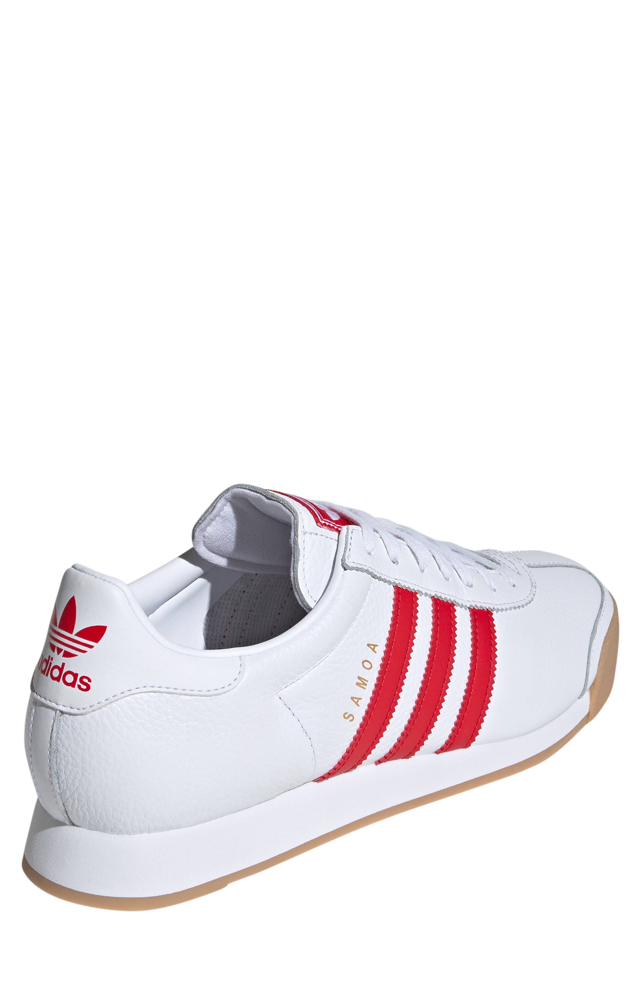 adidas Samoa Sneaker, Alternate, color, White/ Scarlet/ Gum3