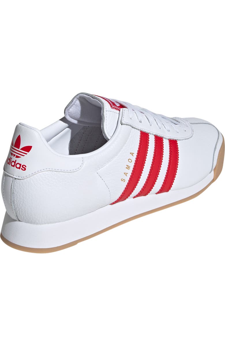 adidas Samoa Sneaker, Alternate, color, White/ Scarlet/ Gum3
