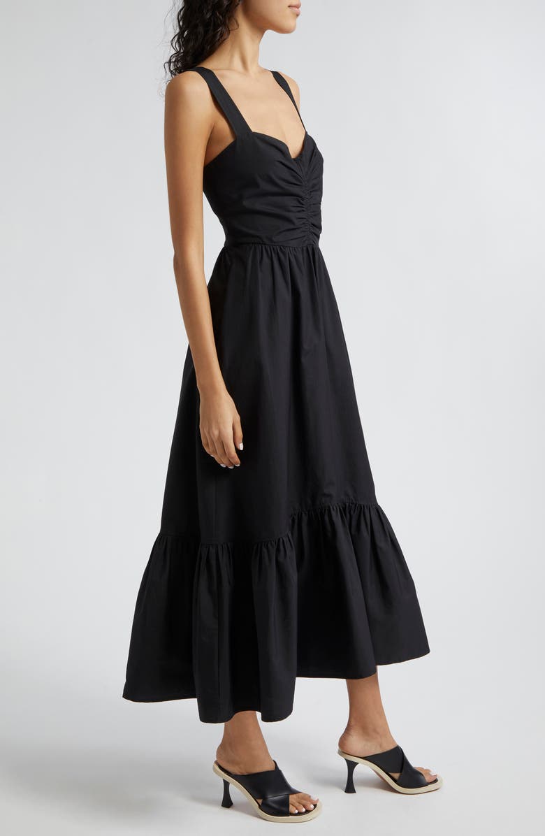 A.L.C. Lilah Ruched Ruffle Hem Maxi Dress, Alternate, color,