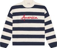 Ellsworth + Ivey Sadie Crewneck Sweater America Stripes