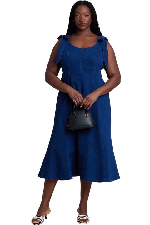 Denim Trumpet Dress (Plus)