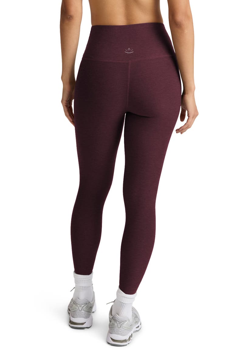 Caught in the Midi High Waist Leggings, Alternate, color, CABERNET HEATHER