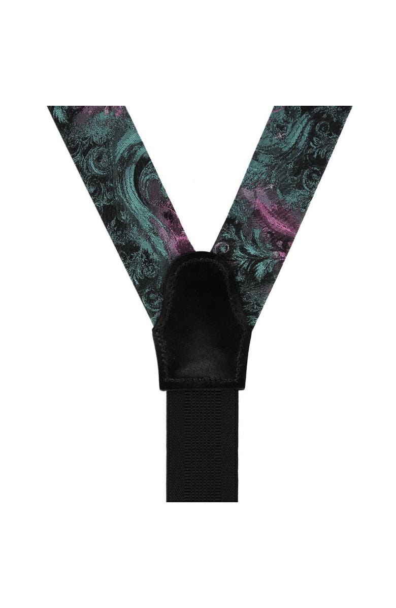 Trafalgar The Arcane Storm Silk Button End Novelty Suspenders, Alternate, color, Multiple