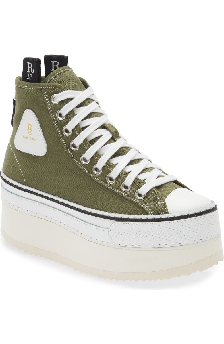 R13 Courtney Platform High Top Sneaker, Main, color,