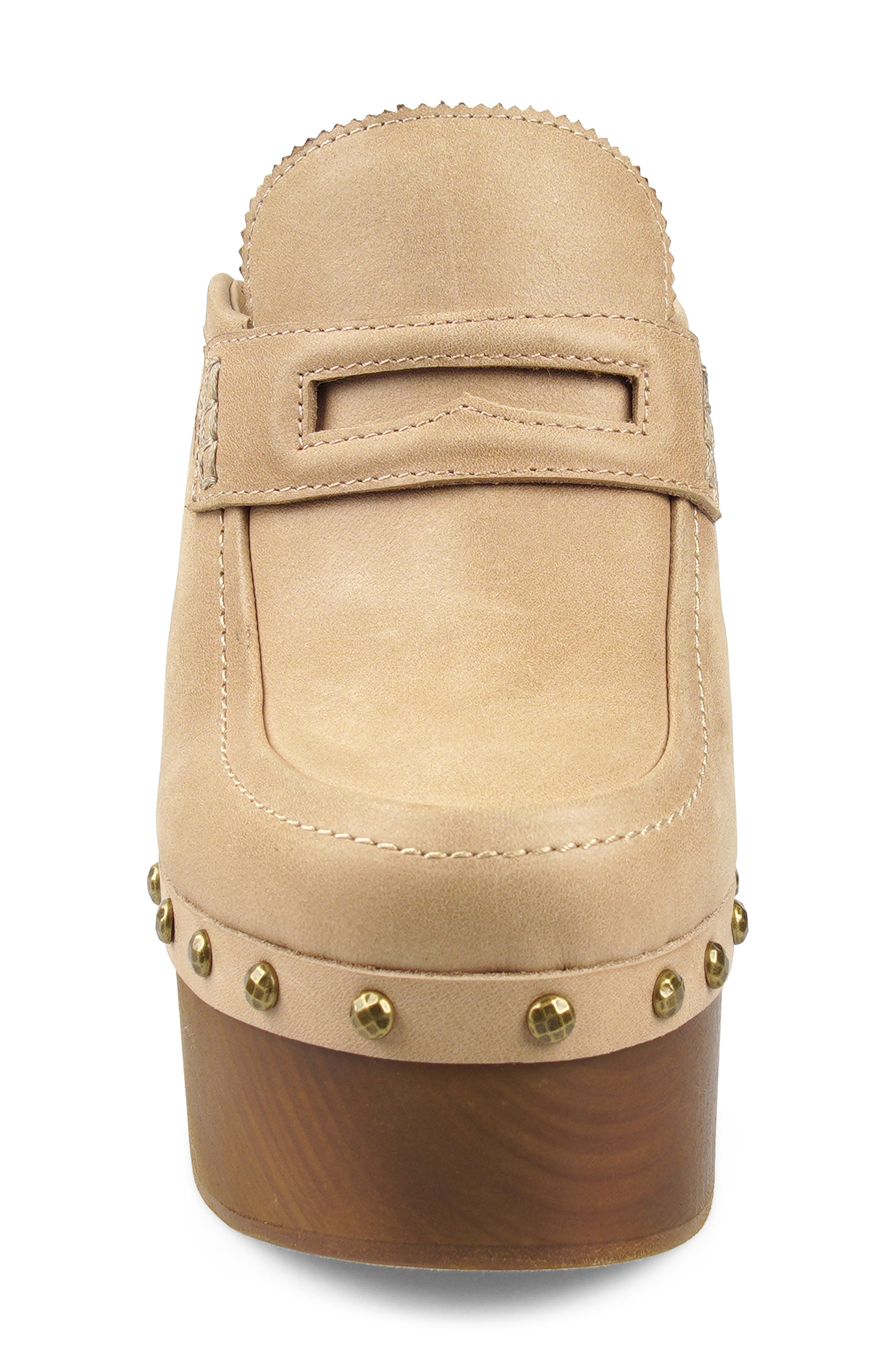 Jiggy Platform Clog, Alternate, color, NATURAL LEATHER