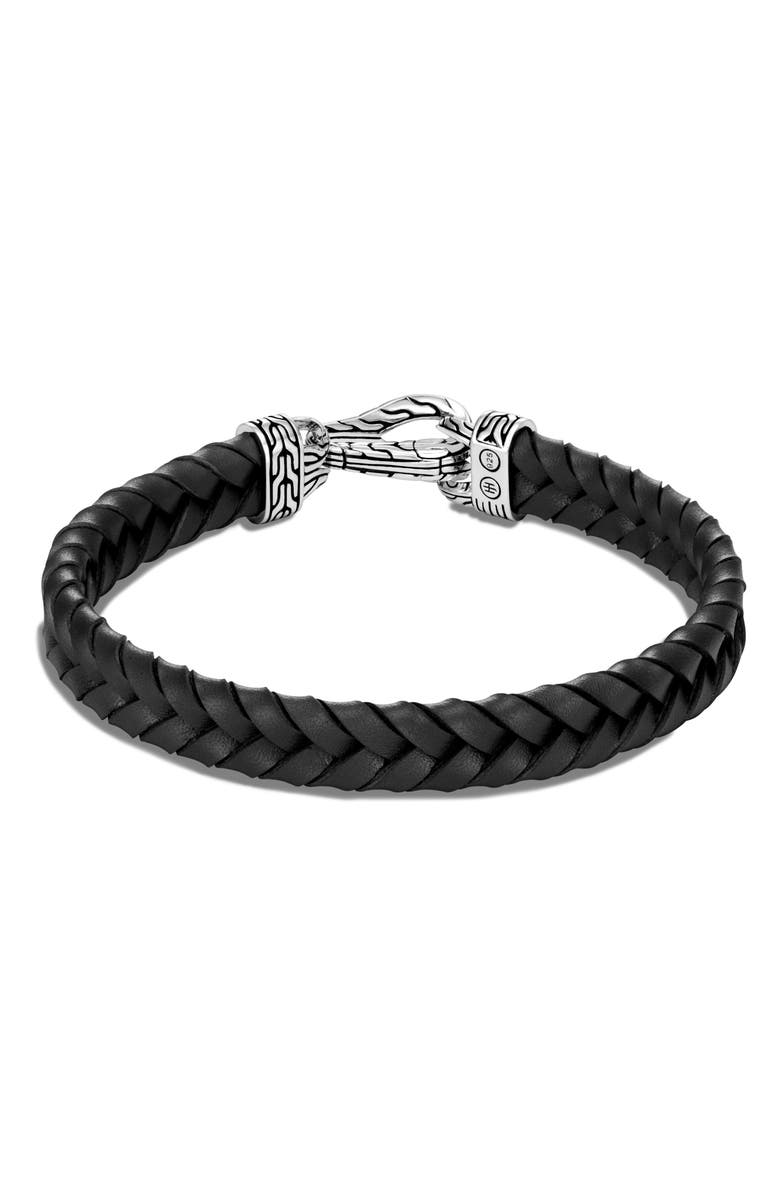 John Hardy Men's Asli Classic Chain Braided Leather Bracelet, Alternate, color,