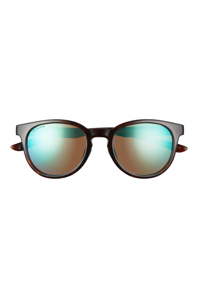 Eastbank 52mm ChromaPop™ Polarized Round Sunglasses, Main, color, TORTOISE/POLARIZED OPAL MIRROR