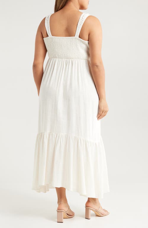 Chelsea28 Smocked Maxi Sundress In Ivory Cloud