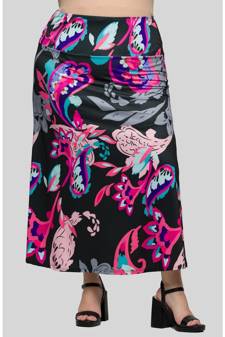 Pull-On Maxi Skirt, Main, color, PINK MULTI