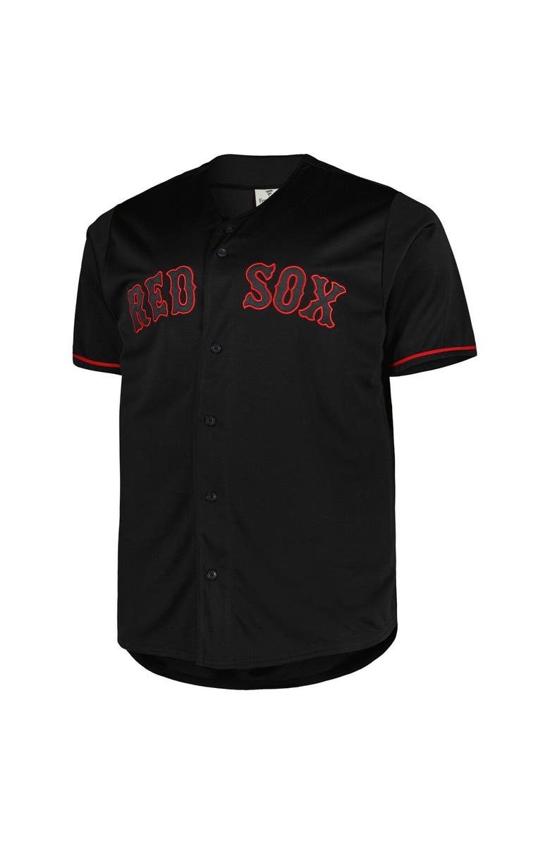 PROFILE Men's Black Boston Red Sox Big & Tall Pop Fashion Jersey, Alternate, color,