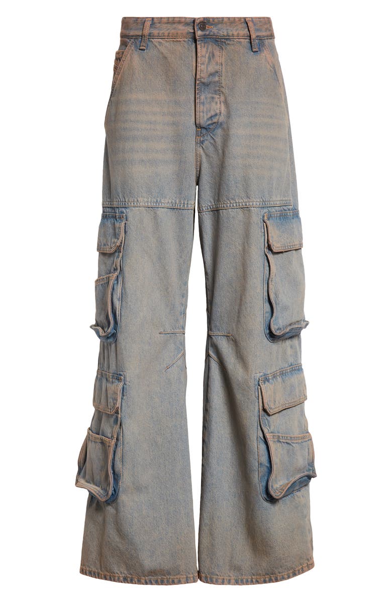DIESEL<sup>®</sup> D-Sire Wide Leg Cargo Jeans, Main, color,