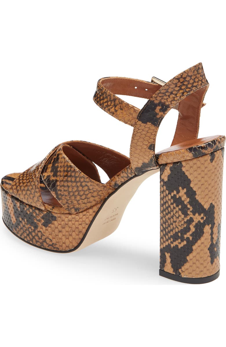 Paris Texas Python Embossed Platform Sandal, Alternate, color,
