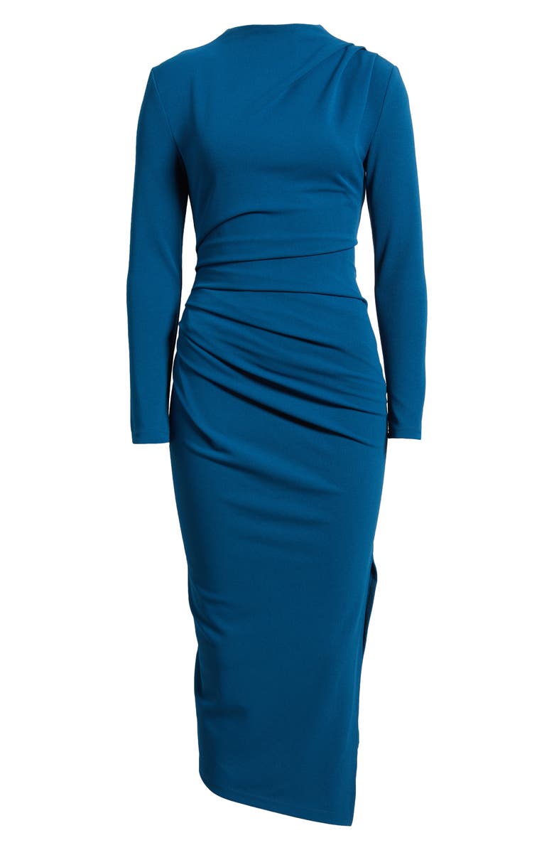 NIKKI LUND Stacey Long Sleeve Midi Dress, Alternate, color, Blue