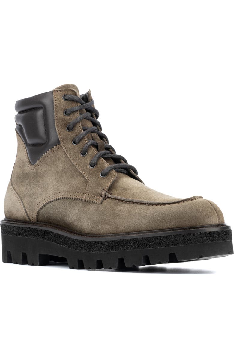 Aquatalia Fortino Water Repellent Boot, Main, color, Flint/ Dark Brown