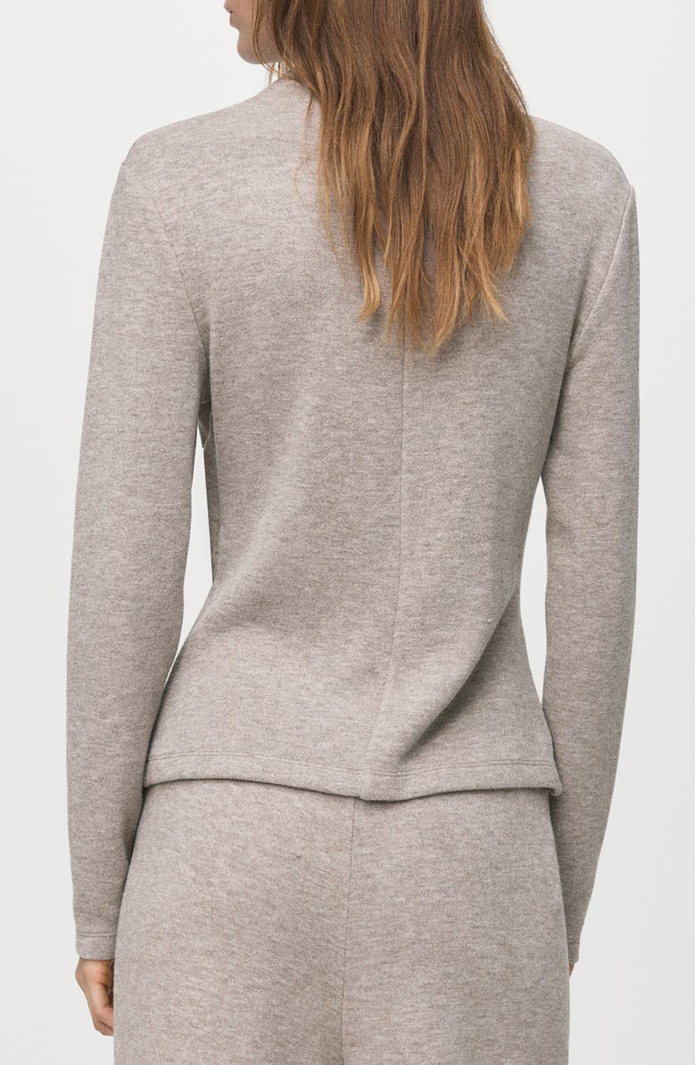 MANGO Funnel Neck Sweatshirt, Alternate, color, Brown/Grey