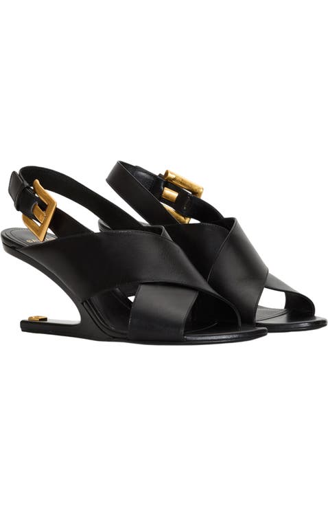 Anthem No Wedge smooth leather sandals