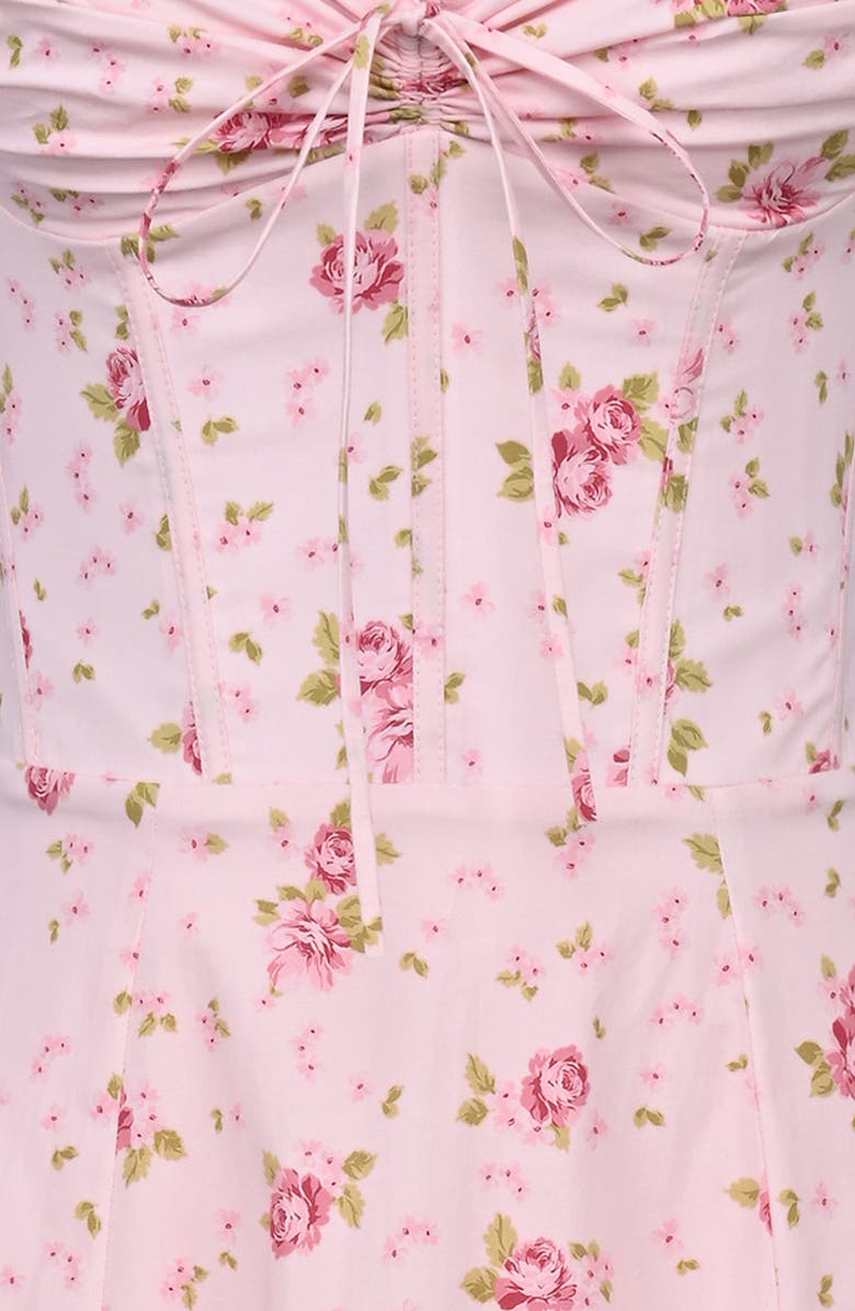 HOUSE OF CB Rosalee Floral Stretch Cotton Petticoat Dress, Alternate, color, Vintage Rose