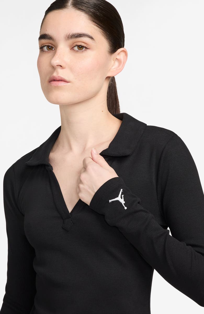 Jordan Rib Long Sleeve Polo, Alternate, color,