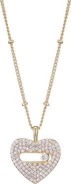 Adornia Cubic Zirconia Heart Pendant Necklace