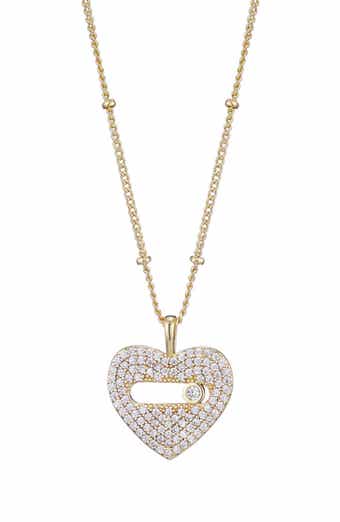 Adornia Cubic Zirconia Heart Pendant Necklace